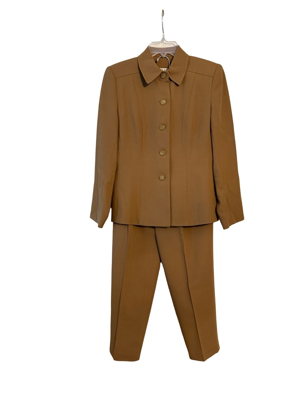 Women’s Two-Piece Tailored Pantsuit in Camel